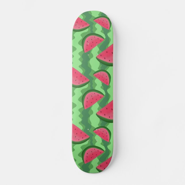 Watermelon Slices Pattern Skateboard Deck (Front)