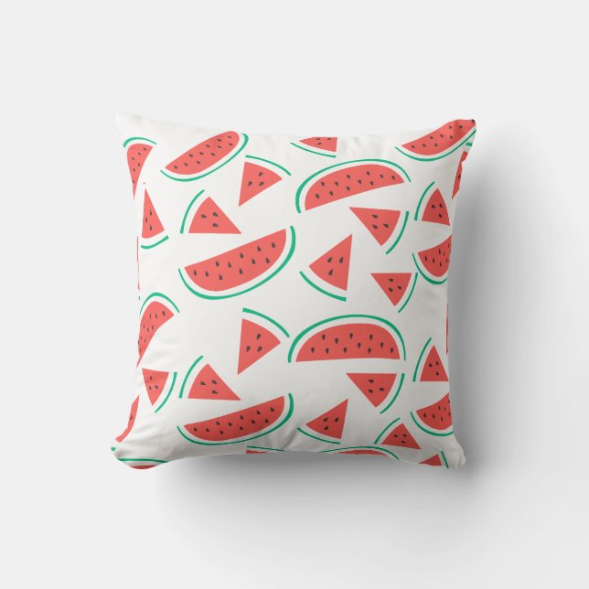 watermelon slices pattern throw pillow (Front)