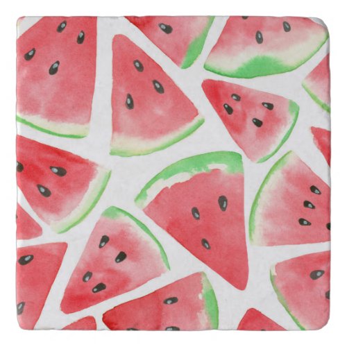 Watermelon slices pattern trivet
