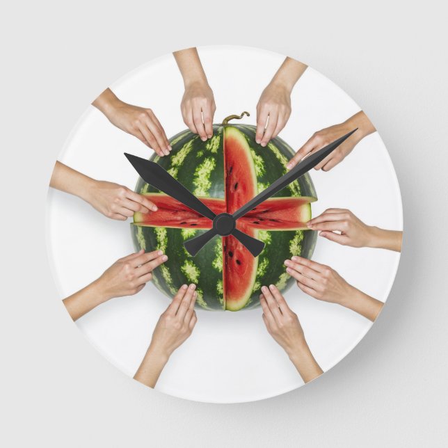 watermelon slices round clock (Front)