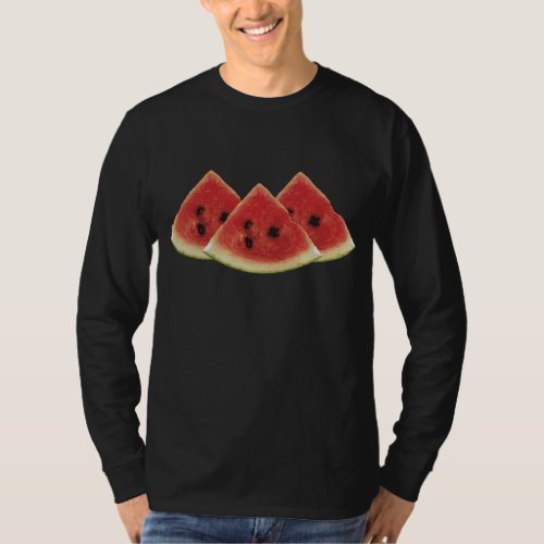 Watermelon Slices Summer Fruit Apparel Gift T_Shirt