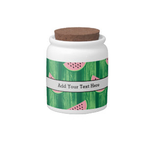 Watermelon Slices Tropical Juicy Fruit Summer Candy Jar