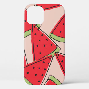 watermelon slices with pink background seamless pa iPhone 12 case