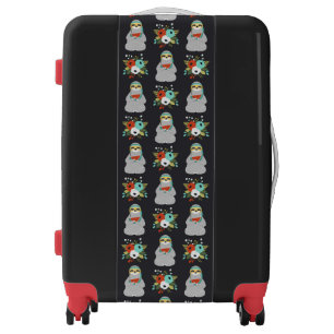 Watermelon Sloth Pattern Luggage