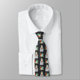 Watermelon Sloth Pattern Neck Tie