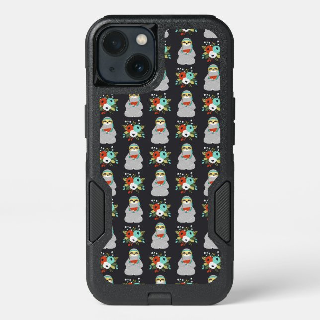 Watermelon Sloth Pattern Otterbox iPhone Case (Back)