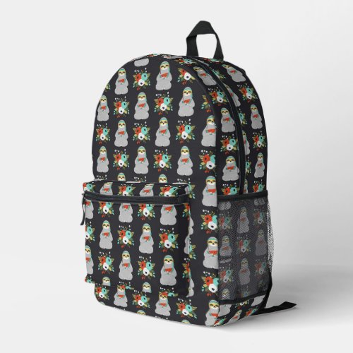 Watermelon Sloth Pattern Printed Backpack