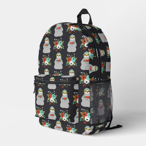 Watermelon Sloth Pattern Printed Backpack