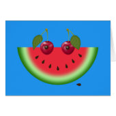 Watermelon Smile, Encouragement Greeting Card (Front Horizontal)