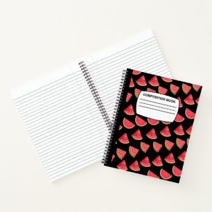 Watermelon Spiral composition Notebook