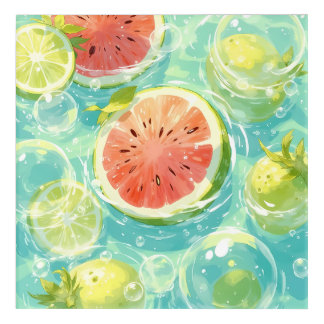 Watermelon Splash Acrylic Print