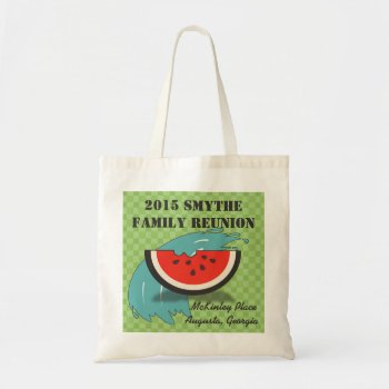 Watermelon Splash Custom Family Reunion Tote Bag by FamilyTreed at Zazzle