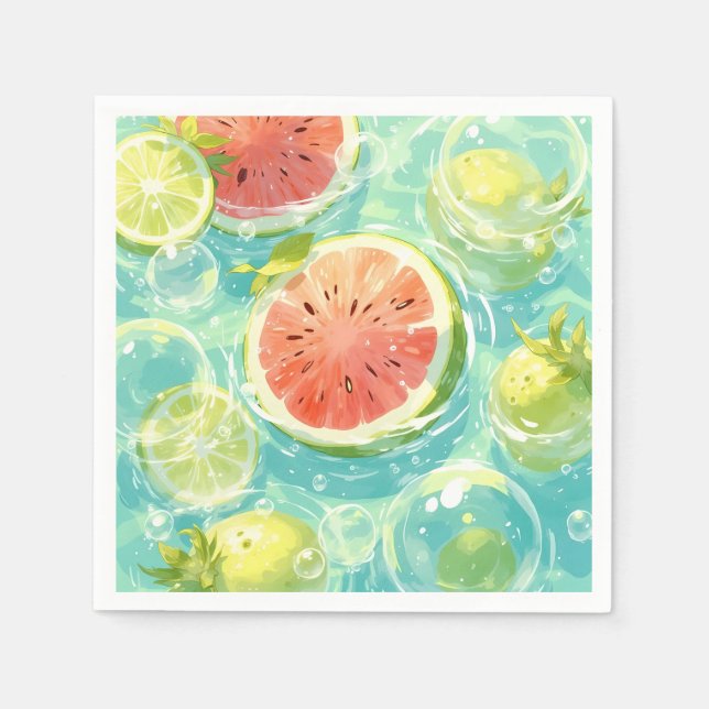 Watermelon Splash Napkins (Front)