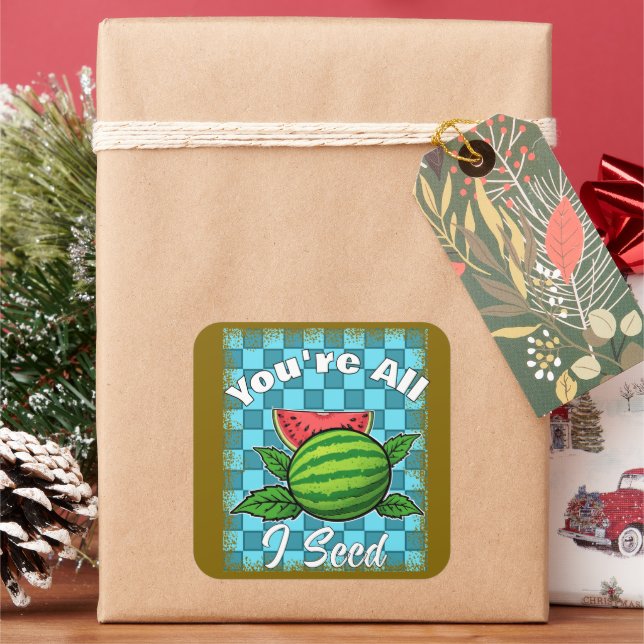 watermelon square sticker (Holiday)