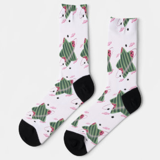 Watermelon Star Planet Socks