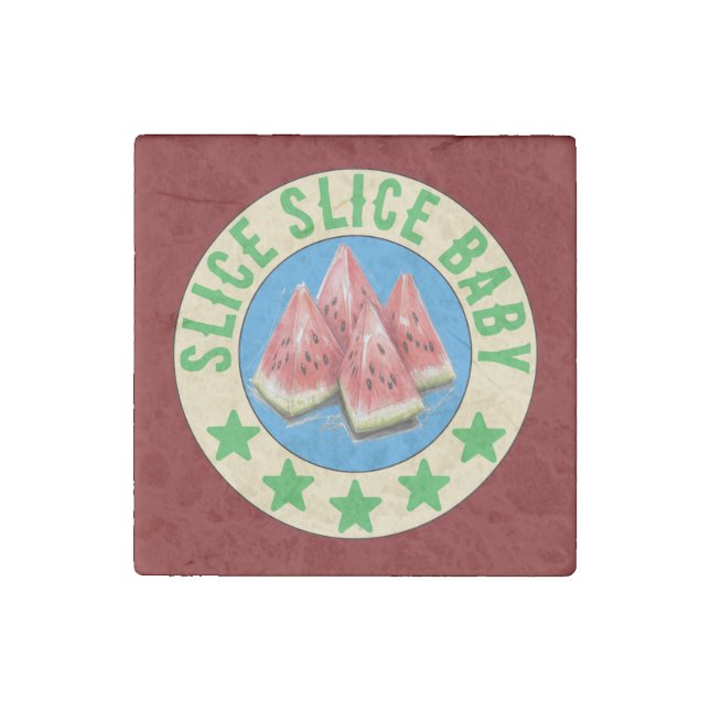 watermelon stone magnet (Front)