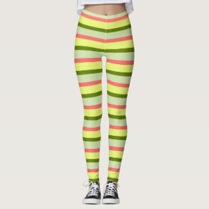 Watermelon Stripe Classic leggings horizontal