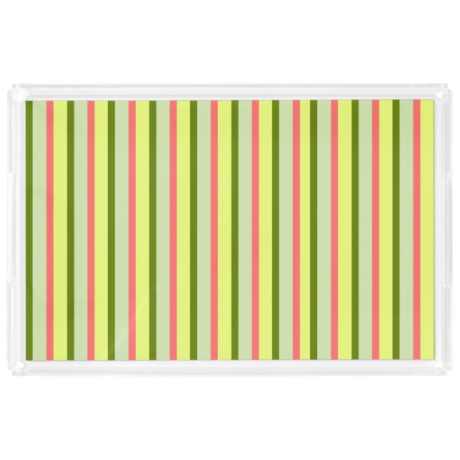 Watermelon Stripe Classic tray rectangle (Front)
