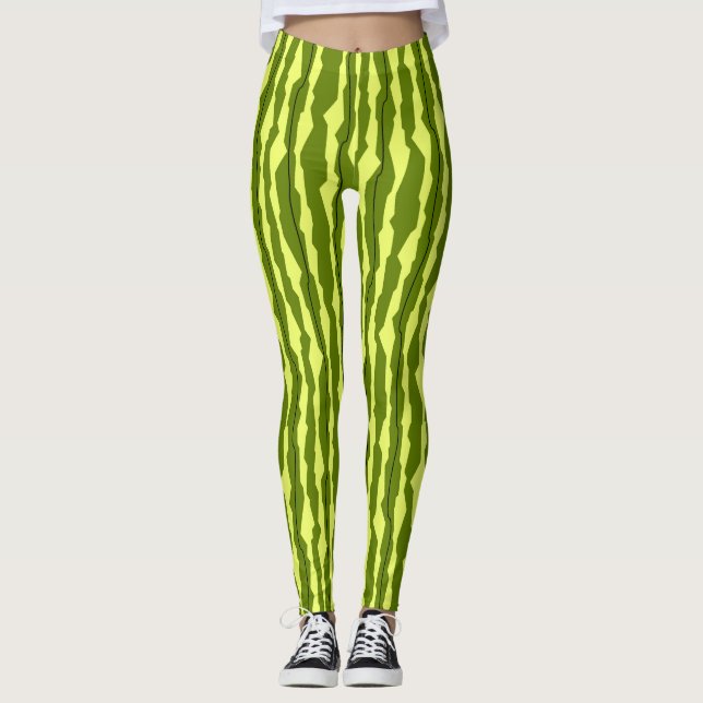 Watermelon Stripe leggings (Front)
