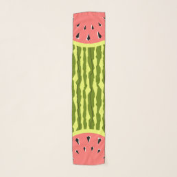 Watermelon Stripe Pink chiffon scarf