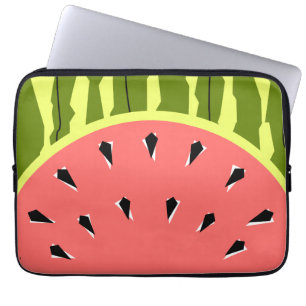 Watermelon Stripe Pink laptop sleeve