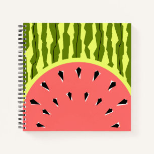 Watermelon Stripe Pink Notebook
