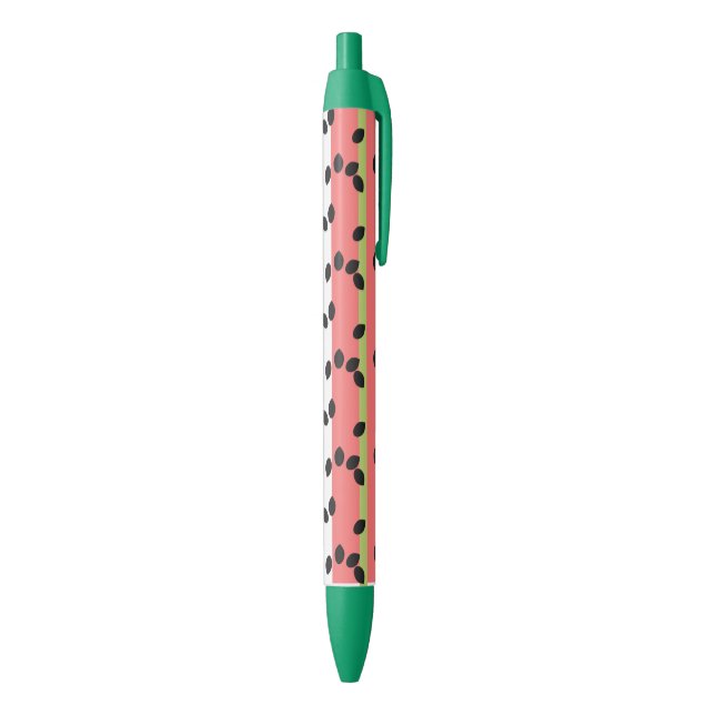 Watermelon Stripes and Seeds Fruit Green Pink Pen (Bottom (Vertical))