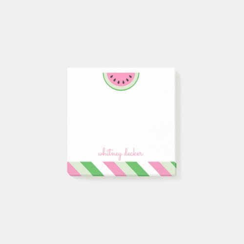 Watermelon Stripes Personalized Notepad