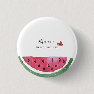 Watermelon Summer Baby Shower Button