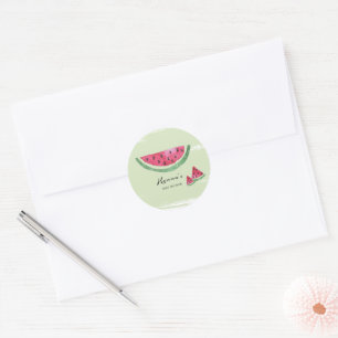 Watermelon Summer Baby Shower Sticker 