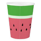 Watermelon Summer BBQ Party Personalized Paper Cup (Back)