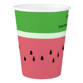 Watermelon Summer BBQ Party Personalized Paper Cup (Left)