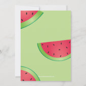 watermelon summer birthday party invitation (Back)