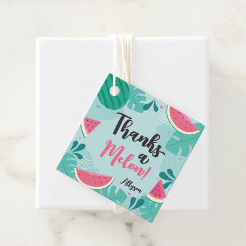 Watermelon Summer Birthday Party Thank You Favor Tags