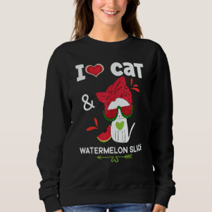 Watermelon Summer  Cat Sunglasses  Watermelon Sweatshirt