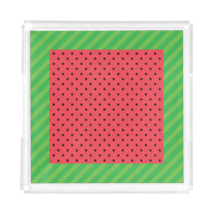 Watermelon summer colorful fruit pattern acrylic tray