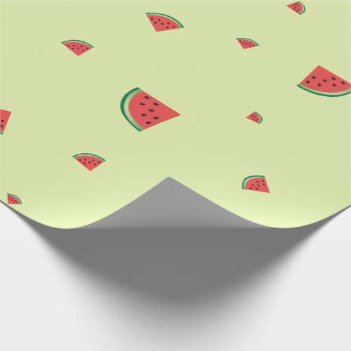 Watermelon Summer Cute Green Birthday Wrapping Paper