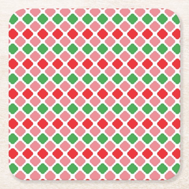 Watermelon Summer Digital Paper-56201 Square Paper Coaster (Front)