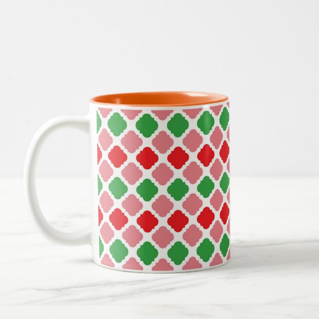Watermelon Summer Digital Paper-56201 Two-Tone Coffee Mug (Left)