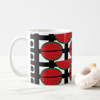Watermelon Summer Fruit Geometric Pattern