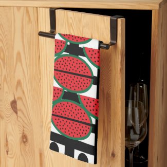 Watermelon Summer Fruit Geometric Pattern    