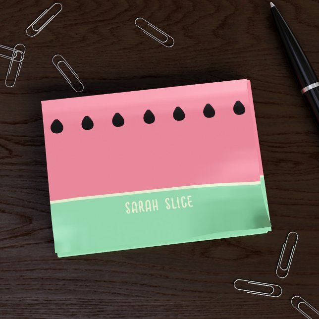 Watermelon Summer Fruit Pink Post it Notes (Just add your name)