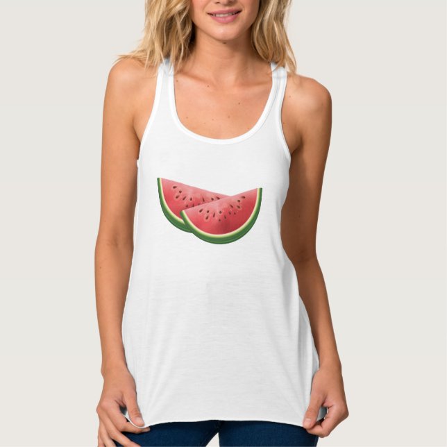 Watermelon Summer Fruit Slices Tank Top (Front)
