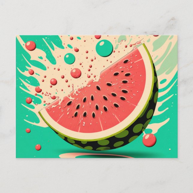 Watermelon Summer High Postcard (Front)