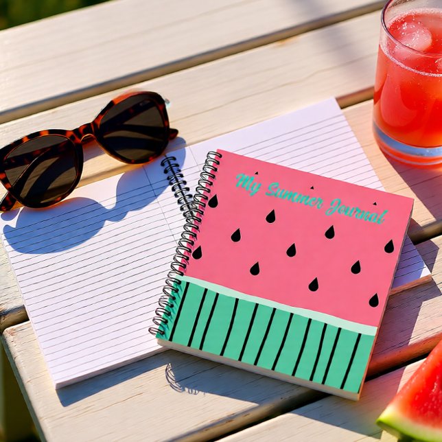 Watermelon Summer Journal – Cute Pink & Mint Fruit (Watermelon Summer Journal – Cute Pink & Mint)