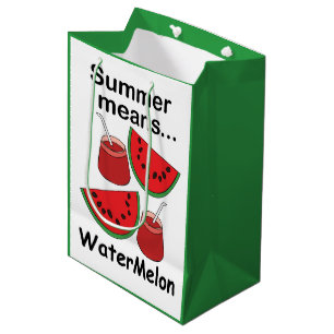 Watermelon Summer Means Watermelon Fruit Party Medium Gift Bag