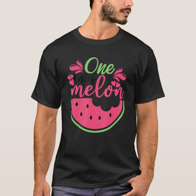 Watermelon Summer One In A Melon Fruit Cool Summer T-Shirt (Front)