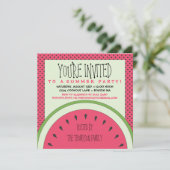 Watermelon Summer Party Invitation (Standing Front)