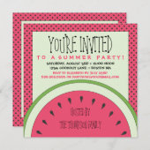 Watermelon Summer Party Invitation (Front/Back)