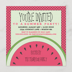 Watermelon Summer Party Invitation